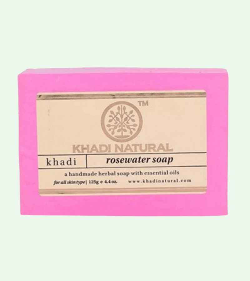 Khadi Rose Water Handmade Herbal Soap