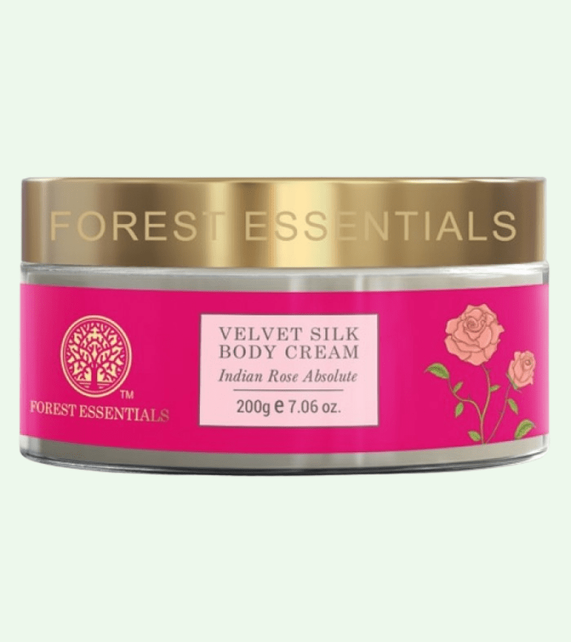 Forest Essentials Velvet Silk Body Cream Indian Rose Absolute